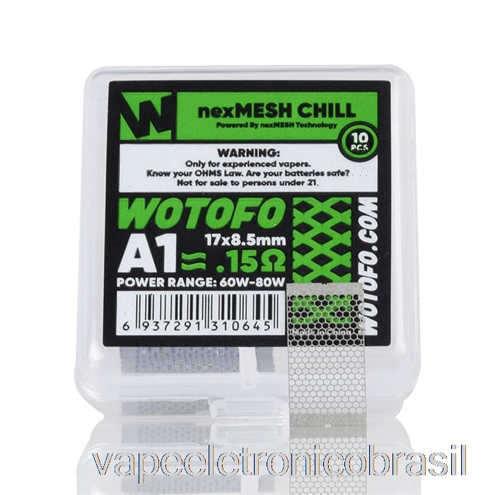 Vape Recarregável Wotofo Nexmesh Mesh Bobinas De Substituição 0.15ohm Nexmesh Chill A1